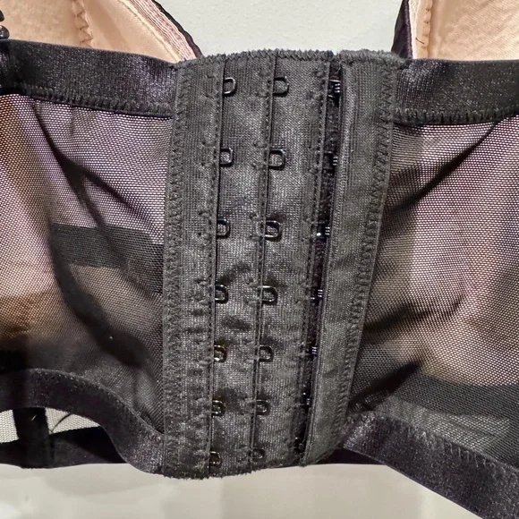 Torrid Curve Black Floral Lace Nude Full Coverage Balconette Bra NWOT - Picture 10 of 14